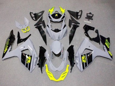 Carenagens Moto Suzuki GSXR 1000 2009-2016 - Cinzento Amarelo Néon Preto