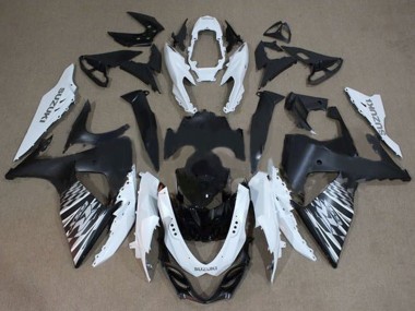 Carenagens Moto Suzuki GSXR 1000 2009-2016 - Branco Preto Prata Checker