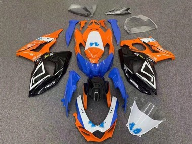 Carenagens Moto Suzuki GSXR 1000 2009-2016 - Laranja Azul Preto