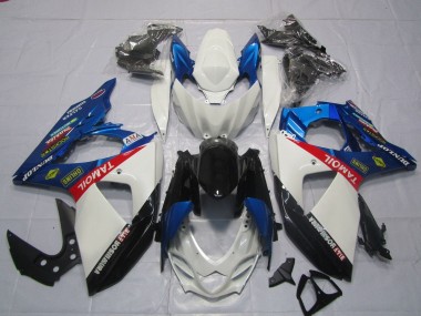 Carenagens Moto Suzuki GSXR 1000 2009-2016 - Branco Azul Vermelho Preto TaMobil
