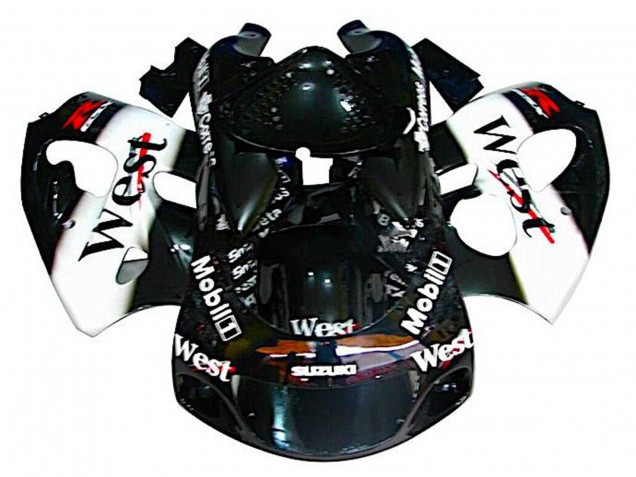Carenagens Moto Suzuki GSXR 600 / GSXR 750 1996-2000 - Preto Branco West
