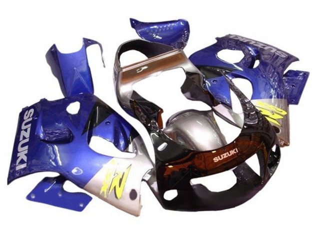 Carenagens Moto Suzuki GSXR 600 / GSXR 750 1996-2000 - Azul Prata Preto