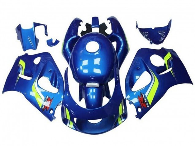 Carenagens Moto Suzuki GSXR 600 / GSXR 750 1996-2000 - Azul Amarelo Branco