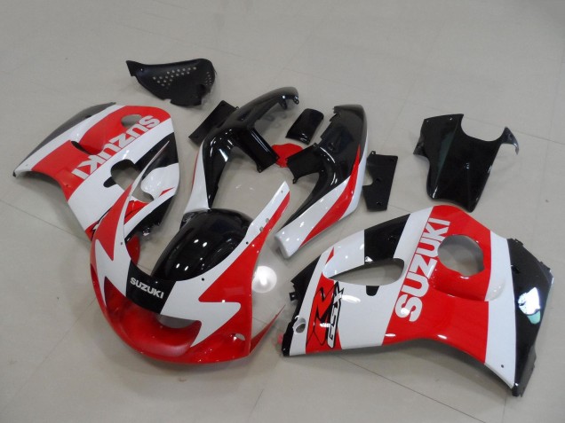 Carenagens Moto Suzuki GSXR 600 / GSXR 750 1996-2000 - Vermelho Branco Preto