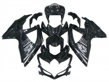 Carenagens Moto Suzuki GSXR 600 / GSXR 750 2008-2010 - Preto Brilhante Cinzento