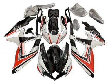 Carenagens Moto Suzuki GSXR 600 / GSXR 750 2008-2010 - Branco Laranja Preto Brilhante Yoshimura