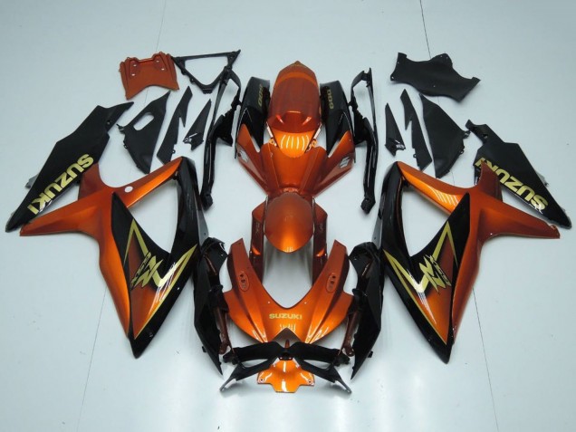 Carenagens Moto Suzuki GSXR 600 / GSXR 750 2008-2010 - Laranja Ouro Preto
