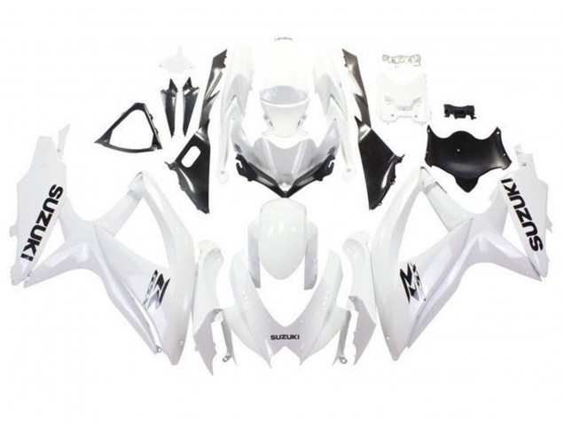 Carenagens Moto Suzuki GSXR 600 / GSXR 750 2008-2010 - Branco Preto