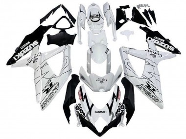 Carenagens Moto Suzuki GSXR 600 / GSXR 750 2008-2010 - Branco Preto Alstare Corona Extra Motul