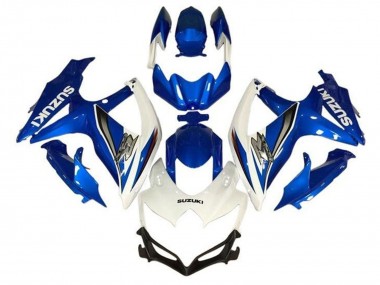 Carenagens Moto Suzuki GSXR 600 / GSXR 750 2008-2010 - Branco Azul Prata