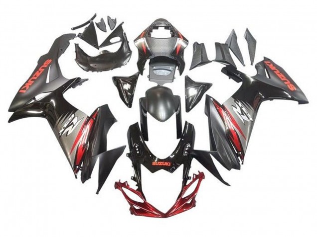 Carenagens Moto Suzuki GSXR 600 / GSXR 750 2011-2024 - Preto Cinzento Vermelho