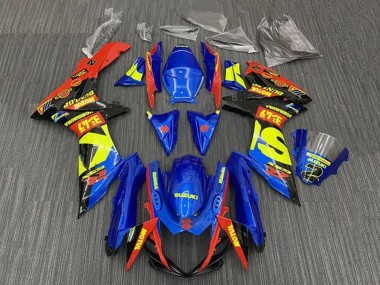 Carenagens Moto Suzuki GSXR 600 / GSXR 750 2011-2024 - Azul Vermelho Amarelo Preto