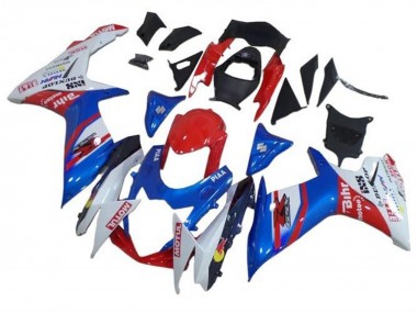 Carenagens Moto Suzuki GSXR 600 / GSXR 750 2011-2024 - Azul Branco Vermelho Motul