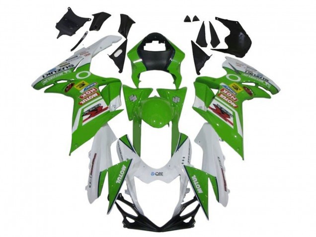 Carenagens Moto Suzuki GSXR 600 / GSXR 750 2011-2024 - Branco Verde Vermelho Motul
