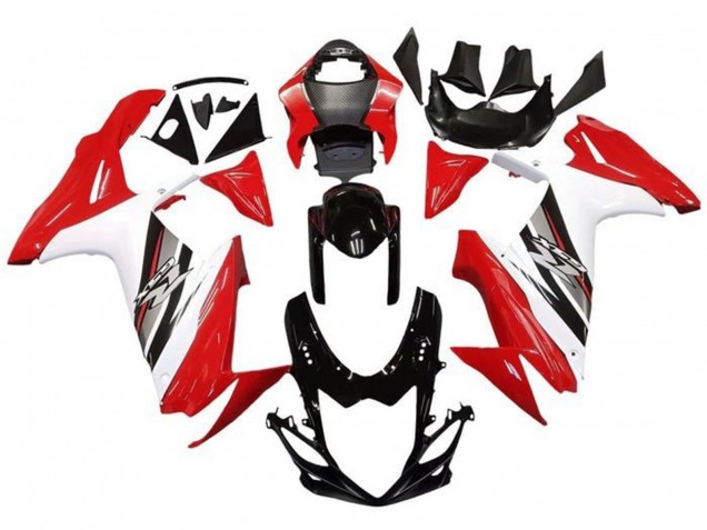 Carenagem Moto Suzuki GSXR 600 / GSXR 750 2011-2024 - Vermelho Branco Preto