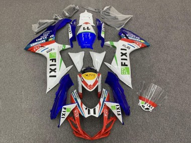 Carenagens Moto Suzuki GSXR 600 / GSXR 750 2011-2024 - Branco Azul Amarelo Vermelho Verde Fixi 11