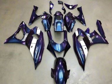 Carenagens Moto Yamaha YZF R7 2021-2024 - Camaleão Azul Roxo Branco
