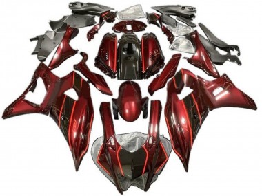 Carenagens Moto Yamaha YZF R7 2021-2024 - Vermelho Escuro Preto