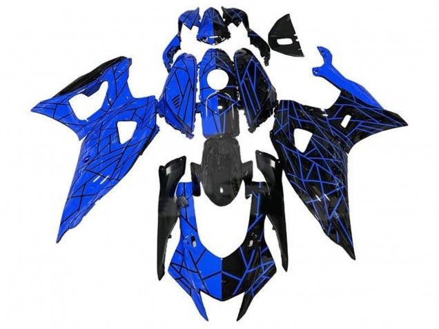 Carenagens Moto Yamaha YZF R7 2021-2024 - Azul Preto Divisão Linha