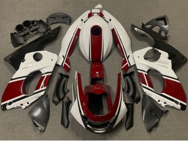 Carenagens Moto Yamaha YZF600R Thundercat 1996-2007 - Branco Vermelho Escuro