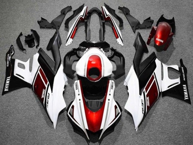 Carenagens Moto Yamaha YZF R3/R25 2022-2024 - Branco Vermelho Preto