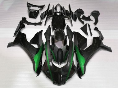 Carenagens Moto Yamaha YZF 1000 R1 2015-2019 - Falso Fibra de Carbono Verde