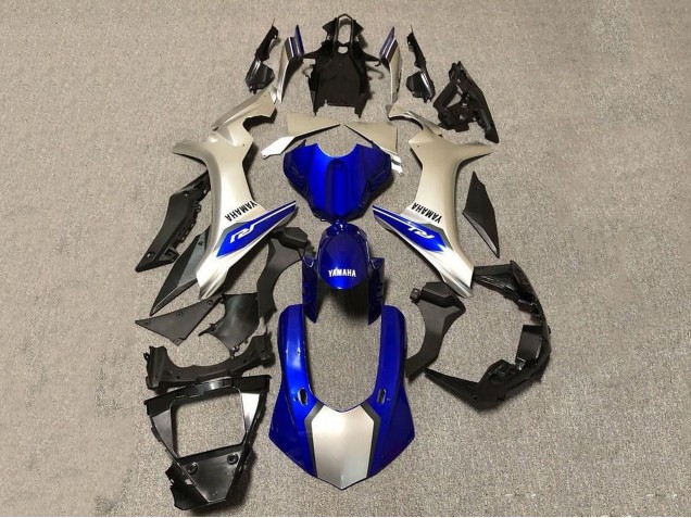 Carenagens Moto Yamaha YZF 1000 R1 2015-2019 - Prata Azul
