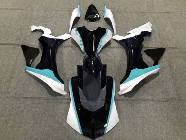 Carenagens Moto Yamaha YZF 1000 R1 2015-2019 - Preto Branco Azul Petróleo