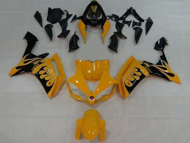 Carenagens Moto Yamaha YZF 1000 R1 2007-2008 - Amarelo Preto Chama