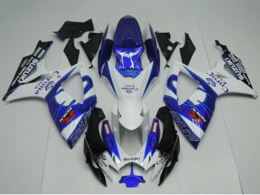 Carenagens Moto Suzuki GSXR 600 / GSXR 750 2006-2007 - Branco Azul Preto Corona Extra Motul