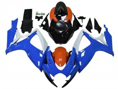 Carenagens Moto Suzuki GSXR 600 / GSXR 750 2006-2007 - Laranja Azul Branco Preto