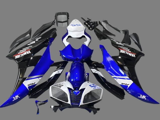 Carenagens Moto Yamaha YZF R6 2006-2007 - Branco Azul Preto Brilhante Yamalube