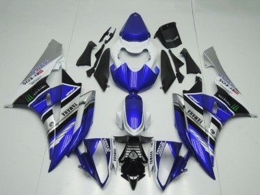 Carenagens Moto Yamaha YZF R6 2006-2007 - Branco Azul Prata Preto ENEOS Monstro