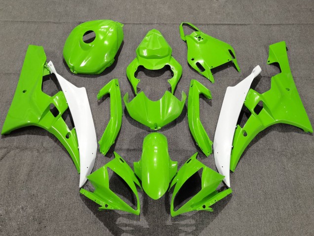 Carenagens Moto Yamaha YZF R6 2006-2007 - Verde Branco