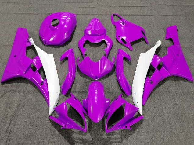 Carenagens Moto Yamaha YZF R6 2006-2007 - Roxo Branco