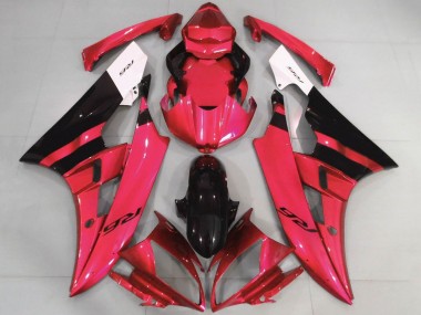 Carenagens Moto Yamaha YZF R6 2006-2007 - Branco Vermelho Preto Brilhante