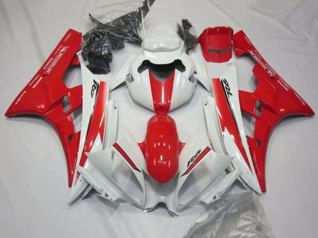 Carenagens Moto Yamaha YZF R6 2006-2007 - Branco Vermelho Motul Michelin