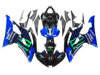 Carenagens Moto Yamaha YZF R6 2008-2016 - Azul Preto Verde Monstro ENEOS Yamalube