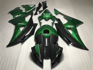 Carenagem Moto Yamaha YZF R6 2008-2016 - Verde Fibra de Carbono Estilo