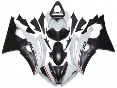Carenagem Moto Yamaha YZF R6 2008-2016 - Branco Preto Fosco Vermelho
