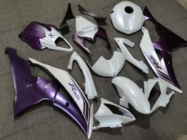 Carenagem Moto Yamaha YZF R6 2008-2016 - Branco Roxo