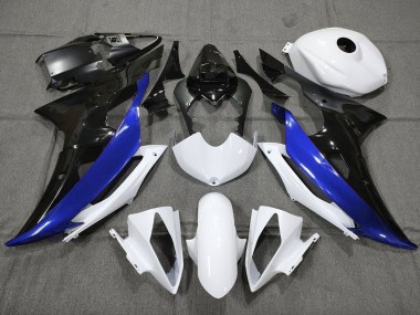Carenagem Moto Yamaha YZF R6 2008-2016 - Branco Azul Preto Brilhante