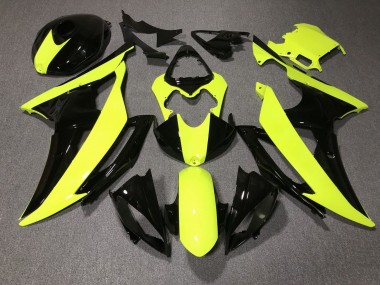 Carenagens Moto Yamaha YZF R6 2008-2016 - Amarelo Preto Brilhante