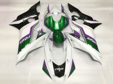 Carenagens Moto Yamaha YZF R6 2017-2023 - Branco Verde Roxo Preto