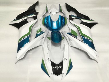 Carenagens Moto Yamaha YZF R6 2017-2023 - Branco Azul Verde Preto