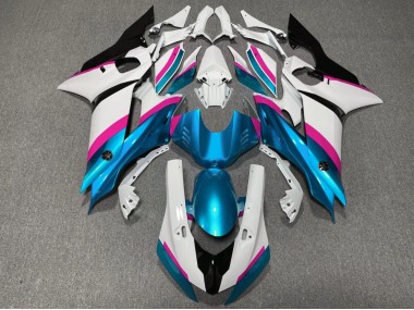 Carenagens Moto Yamaha YZF R6 2017-2023 - Branco Rosa Azul Preto