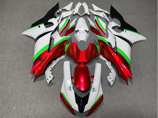 Carenagens Moto Yamaha YZF R6 2017-2023 - Branco Verde Néon Vermelho Preto