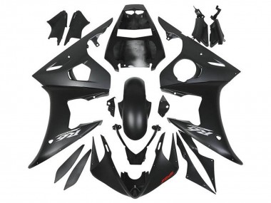 Carenagens Moto Yamaha YZF R6 2005 - Preto Fosco Prata Vermelho