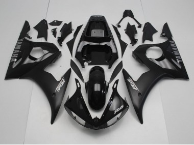 Carenagens Moto Yamaha YZF R6 2005 - Preto Brilhante Preto Fosco Prata