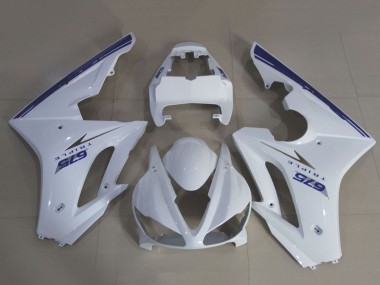 Kits Carenagem Moto Triumph Daytona 675 Triple 2009-2012 - Branco Azul